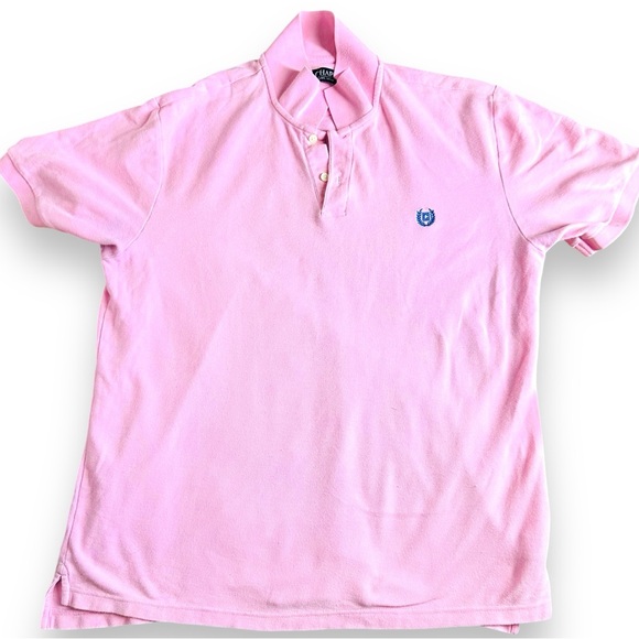 Chaps Light Pink Polo Short Sleeve Button Up Mens Shirt Large - Picture 2 of 15